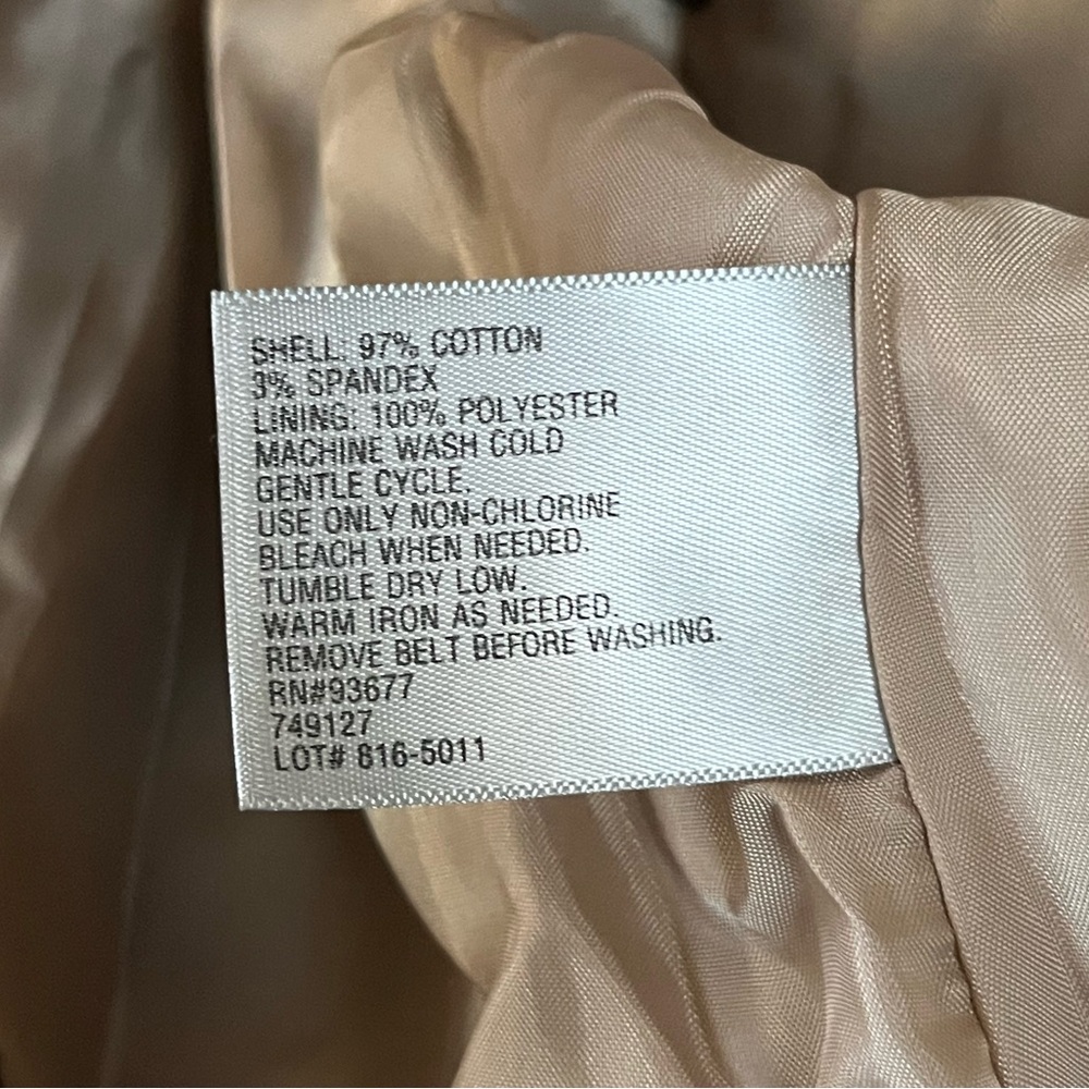 Worthington Women’s Jacket | Size M | Heritage Khaki | Belted | New With Tags - Picture 13 of 16